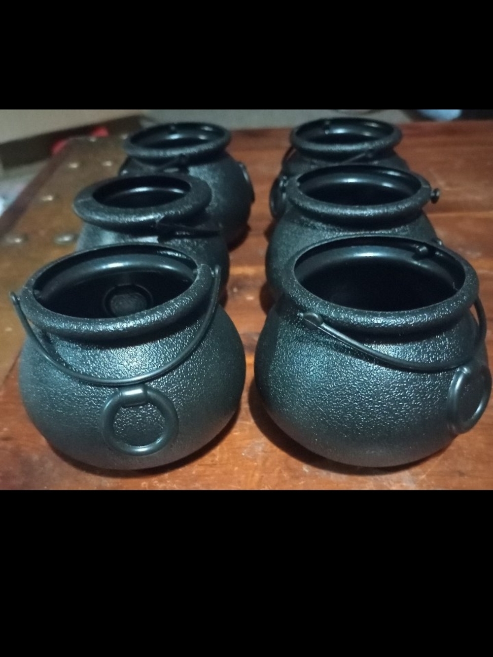 Black Mini Cauldron Decorative Accent Set - Unbranded